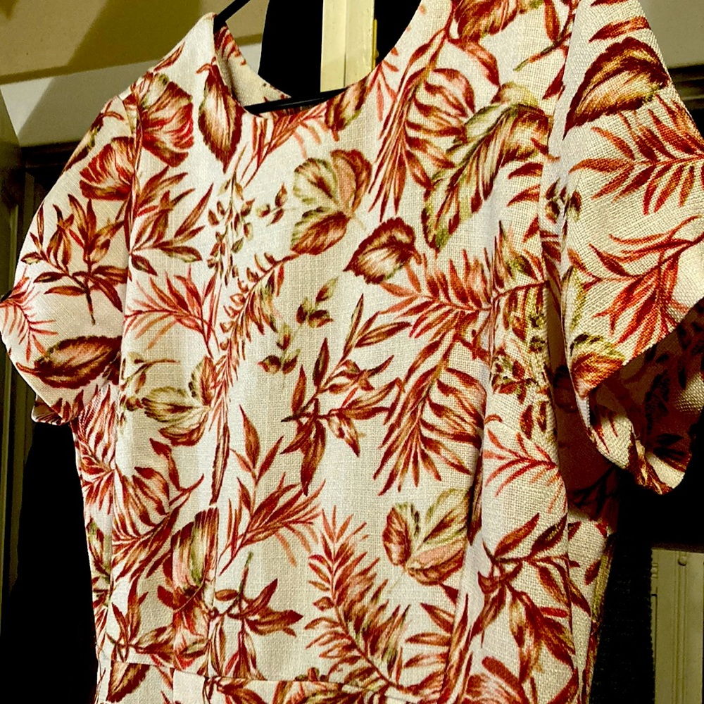 Shelby Palmer tropical palm midi summer dress 16